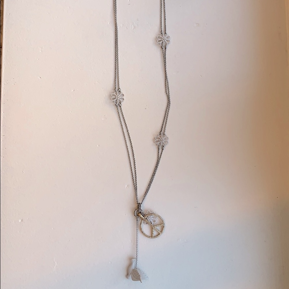 Lucky Brand Peace, Dove & Flowers Necklace